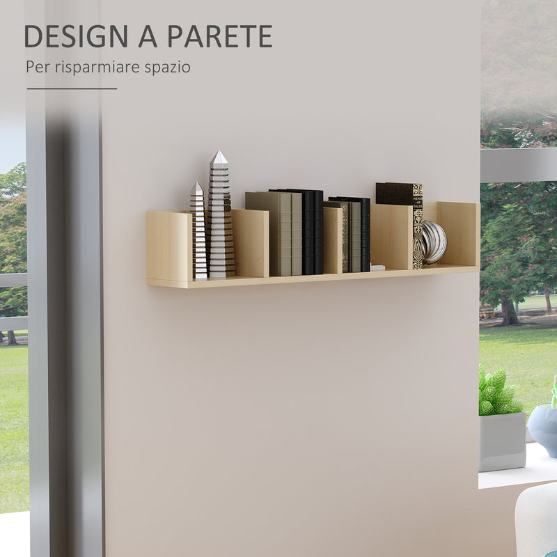 Mensola Scaffale Libreria Porta CD in Legno 95x17x16.5 cm 