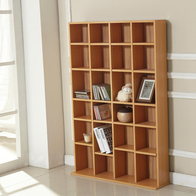 Mobile Libreria 24 Scomparti Legno naturale 130.5x89x20 cm 
