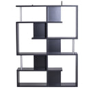 Mobile a Scaffali Libreria 5 Livelli in Legno Nero 120x28.6x160 cm 