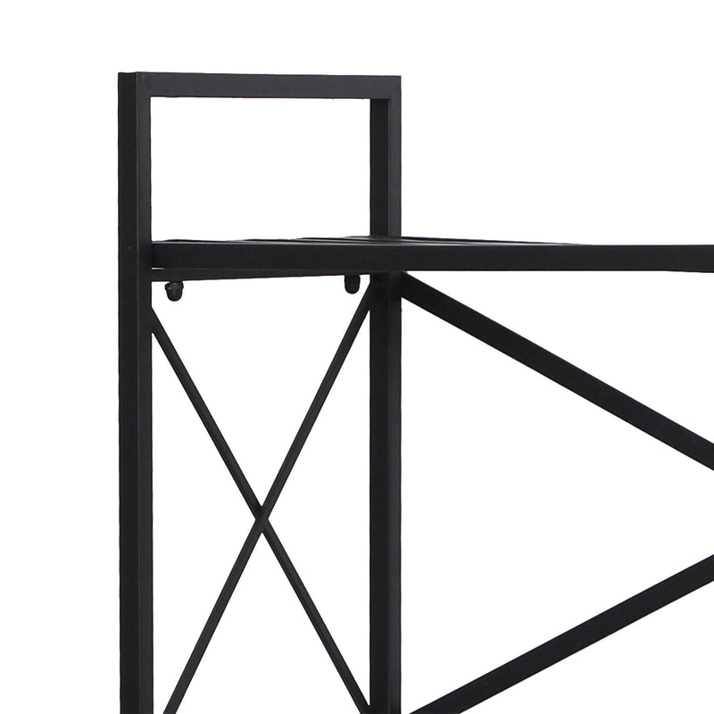 Libreria Scaffale Versatile a 4 Ripiani Stile Industriale Nero 80x40x160 cm 
