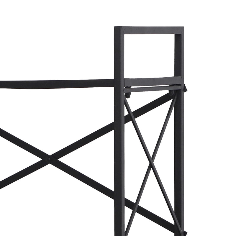 Libreria Scaffale Versatile a 4 Ripiani Stile Industriale Nero 80x40x160 cm 