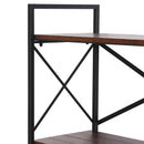 Libreria Scaffalatura a 4 Ripiani in Acciaio e Legno 80x40x160 cm 