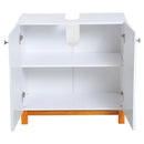 Mobiletto da Bagno Sotto Lavabo in Legno Bianco 60x30x60 cm 