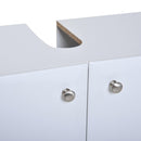 Mobiletto da Bagno Sotto Lavabo in Legno Bianco 60x30x60 cm 