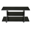 Mobile TV in Legno con Ruote Nero 40x40x80 cm 