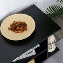 Mobile TV in Legno con Ruote Nero 40x40x80 cm 