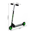 Monopattino per Bambini Pieghevole in Alluminio Nero e Verde 