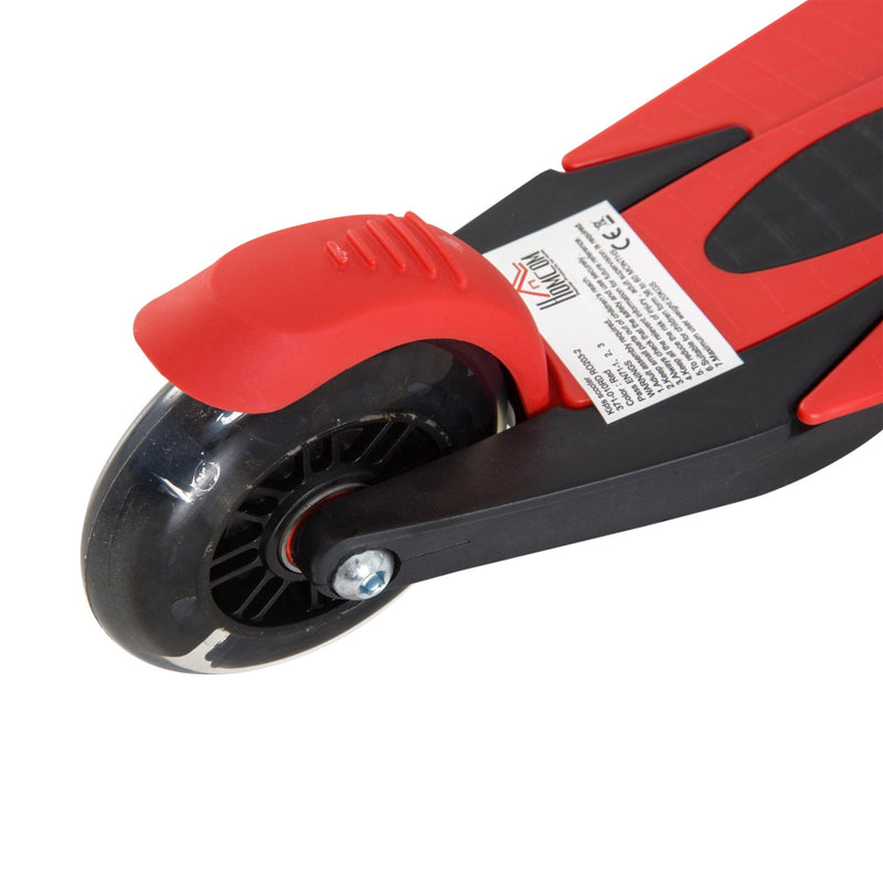 Monopattino per Bambini con 3 Ruote in Alluminio Fluo e Freno Rosso 