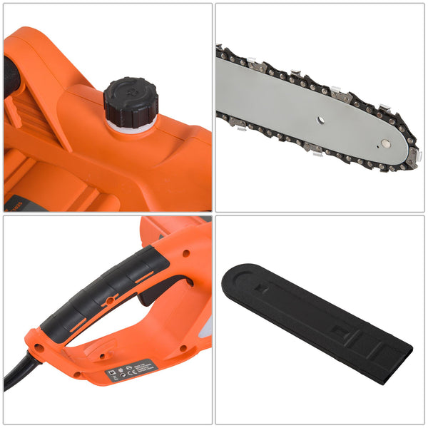 acquista Motosega Elettrica Professionale 2000W Arancione 84x27x20 cm