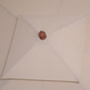 Ombrellone da Giardino 3x3 m Palo Ø48 mm in Bambù Doppio Tetto Crema 