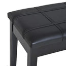 Panca Sgabello per Pianoforte con Vano Portaoggetti Nero 