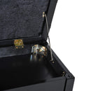 Panca Sgabello per Pianoforte con Vano Portaoggetti Nero 