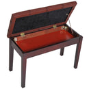 Panca Sgabello per Pianoforte con Vano Portaoggetti Marrone 