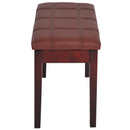 Panca Sgabello per Pianoforte con Vano Portaoggetti Marrone 