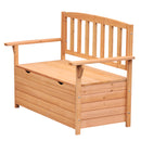 Panchina da Giardino 2 Posti con Vano Contenitore in Legno 112x58x84 cm 