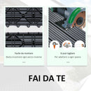 Pavimentazione da Esterno Incastrabile Piastrelle da Giardino 11 Mattonelle 30x30x2.2 cm Grigio 