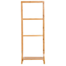 Piantana Portasciugamani con 3 Bracci in Bambù Naturale 40.5x28x104 cm 