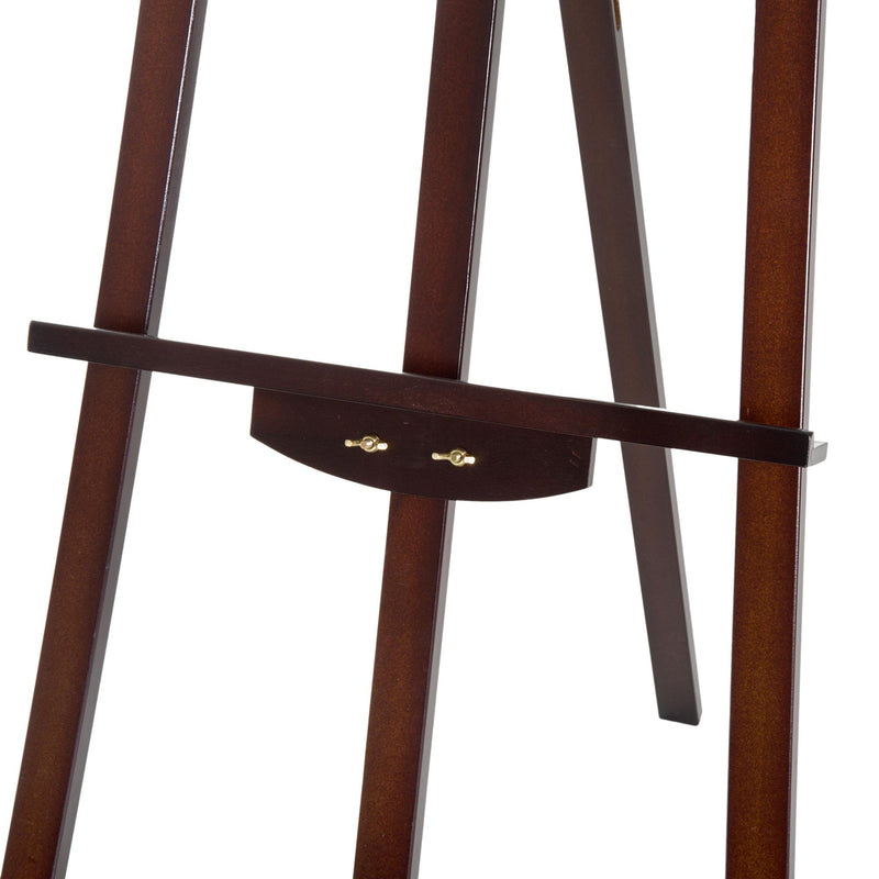 Cavalletto per Pittura in Legno Altezza e Inclinazione Regolabili Marrone 46x60x140 cm 