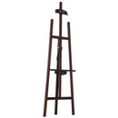 Cavalletto per Pittura in Legno Altezza e Inclinazione Regolabili Marrone 46x60x140 cm 