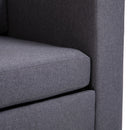 Poltroncina Moderna con Rivestimento in Tessuto Grigio Scuro 81x73x78 cm 