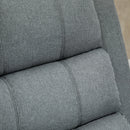 Poltrona Relax Alzapersona Massaggiante Riscaldante in Tessuto di Lino Grigia
