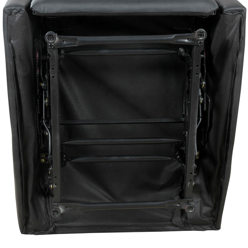 Poltrona Relax Reclinabile Ergonomica in Similpelle 65x92x100 cm Nero 