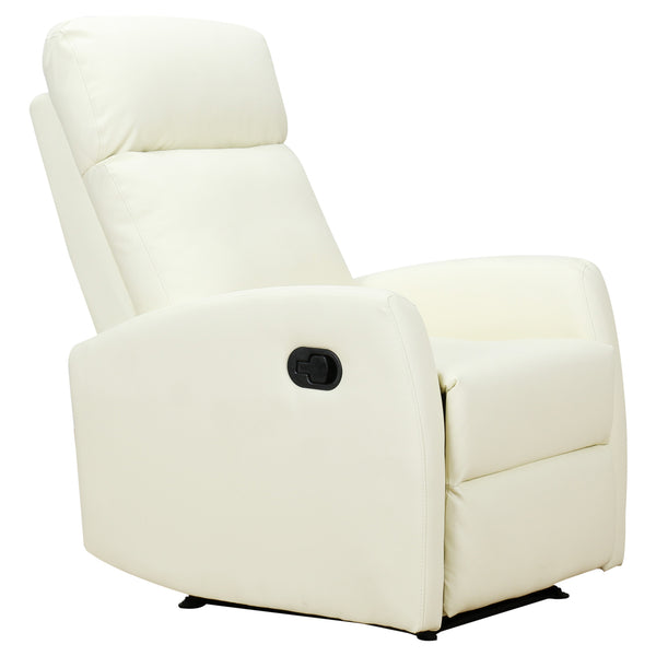 acquista Poltrona Relax Reclinabile Ergonomica in Similpelle 65x92x100 cm Crema