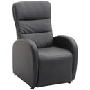 Poltrona Relax Reclinabile con Poggiapiedi Nero 