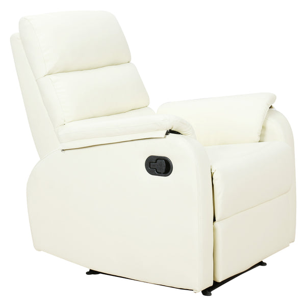 Poltrona Relax Reclinabile Manuale in Similpelle Crema sconto
