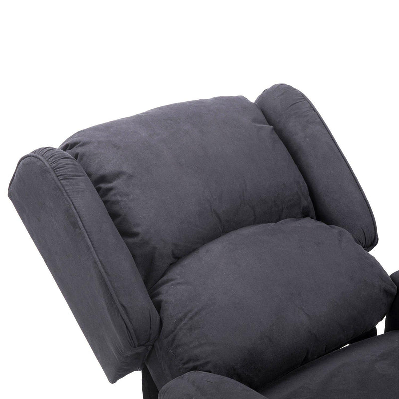 Poltrona Relax Massaggiante in Velluto Nera 