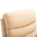 Poltrona Relax Reclinabile in Similpelle Beige 
