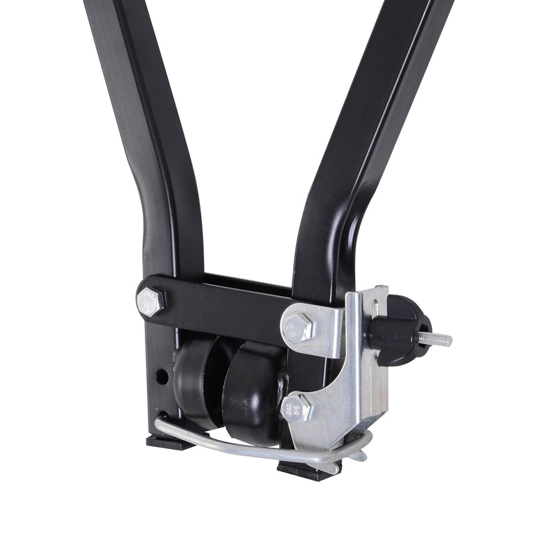 Portabici per Auto Posteriore Pieghevole 3 Biciclette 40 kg in Acciaio e Alluminio Nero e Rosso 66x54x47 cm 