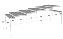 Consolle Allungabile in Legno e Ferro H77x40x90/300cm Diago Bianco Frassino Classica