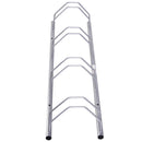 Rastrelliera Portabici 4 Posti in Acciaio 108.5x30x21.5 cm Grigia 