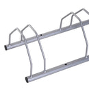 Rastrelliera Portabici 4 Posti in Acciaio 108.5x30x21.5 cm Grigia 