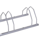 Rastrelliera Portabici 4 Posti in Acciaio 108.5x30x21.5 cm Grigia 