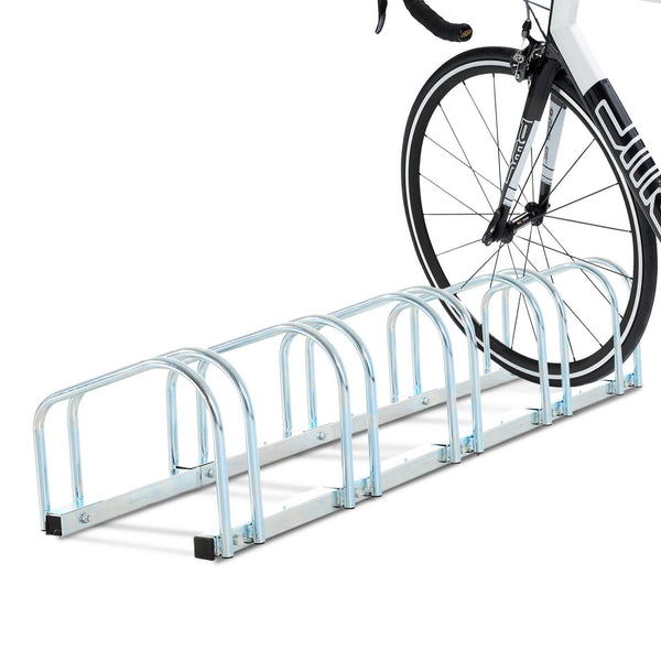 prezzo Rastrelliera Portabici 5 Posti in Acciaio 130x33x27 cm Argento