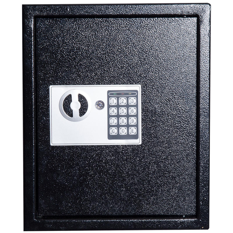 Cassetta Portachiavi di Sicurezza Professionale da Muro di 40 ganci Nero 30x36,5x10 cm 