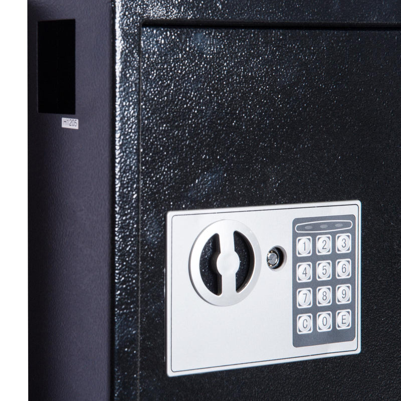 Cassetta Portachiavi di Sicurezza Professionale da Muro di 40 ganci Nero 30x36,5x10 cm 