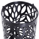 Portaombrelli in Metallo Lavorato con Salvagoccia Nero 