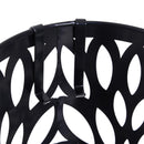 Portaombrelli in Metallo Lavorato con Salvagoccia Nero 