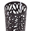 Portaombrelli in Metallo Lavorato con Salvagoccia Marrone 