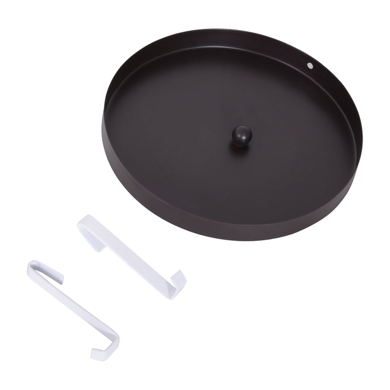 Portaombrelli in Metallo Lavorato con Salvagoccia Marrone 