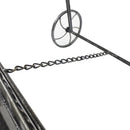 Portapiante Fioriera da Giardino a 3 Livelli con Ruote Argento 53x39x79 cm 