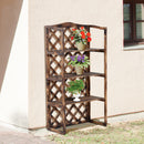 Portapiante Scaffalatura Fioriera a 3 Ripiani in Legno di Abete 80x40x150 cm 