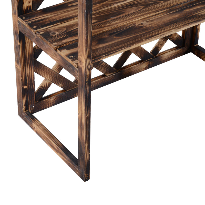 Portapiante Scaffalatura Fioriera a 3 Ripiani in Legno di Abete 80x40x150 cm 