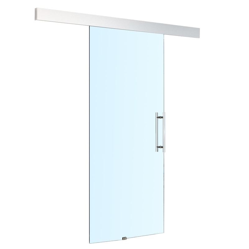 Porta Scorrevole Vetrata 210x75 cm Trasparente 