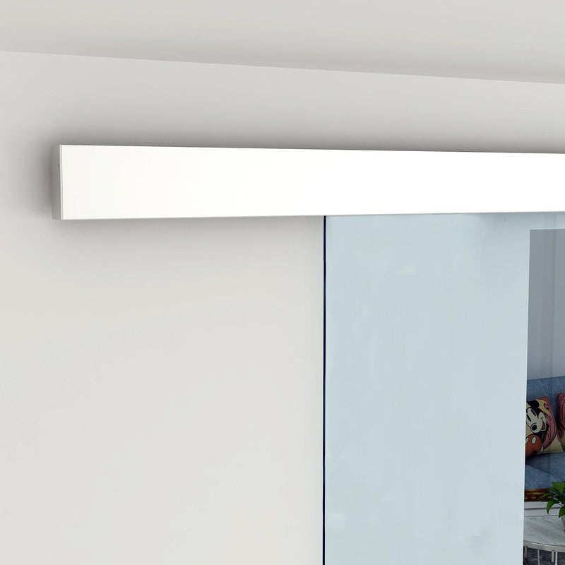 Porta Scorrevole Vetrata 210x75 cm Trasparente 