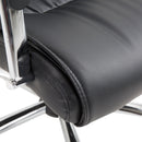 Sedia Poltrona da Ufficio Presidenziale in Similpelle Nera 