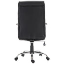 Sedia Poltrona da Ufficio Presidenziale in Similpelle Nera 